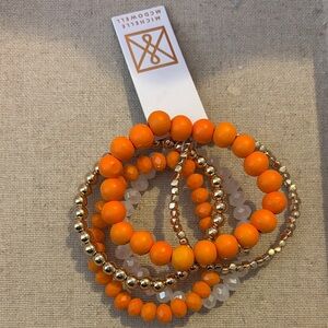Michelle McDowell Orange and Gold Bracelet Set